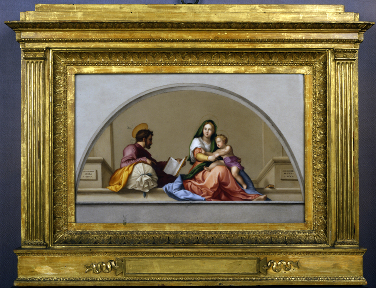 La Madonna del Sacco, Sacra Famiglia (dipinto, opera isolata) di Constantin Abraham (prima metà sec. XIX)