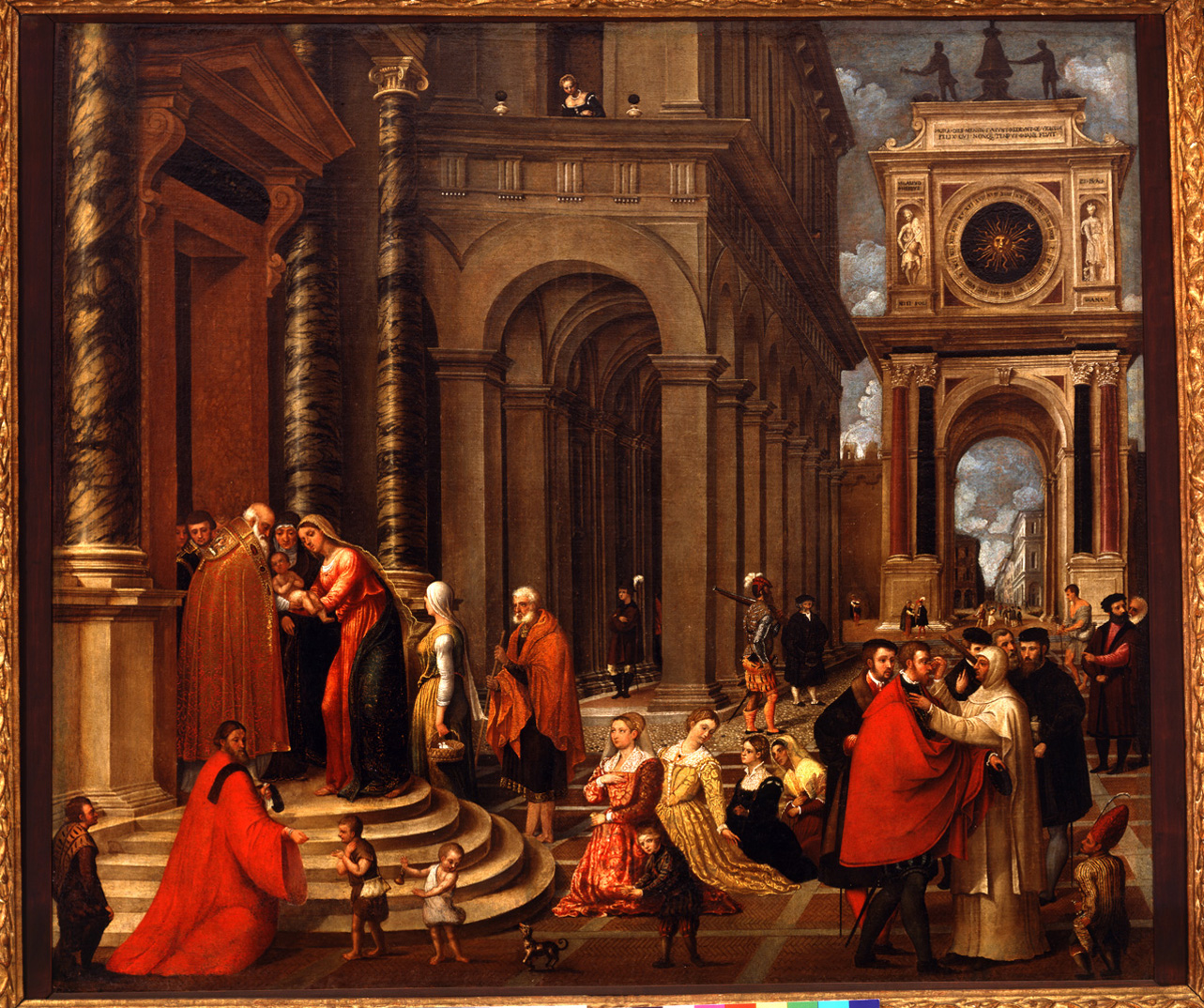 presentazione di Gesù al tempio (dipinto, opera isolata) di Badile Antonio (attribuito) (metà sec. XVI)