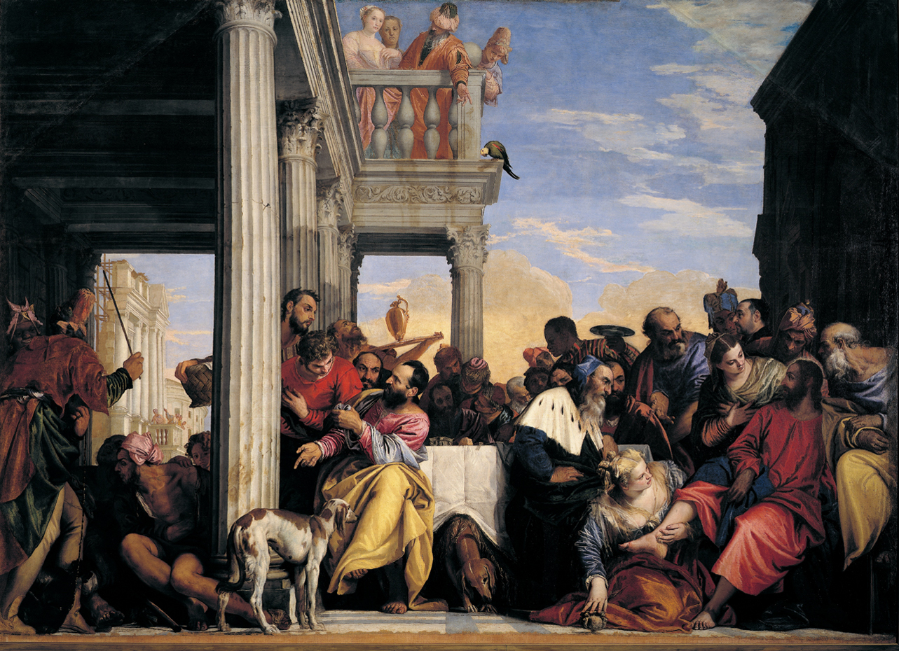 cena in casa di Simone il fariseo dipinto, ca 1555 ca 1556