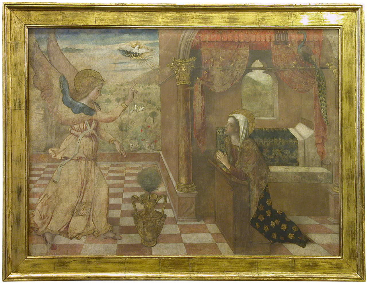 Annunciazione (dipinto, opera isolata) di Bellini Jacopo (bottega) (terzo quarto sec. XV)
