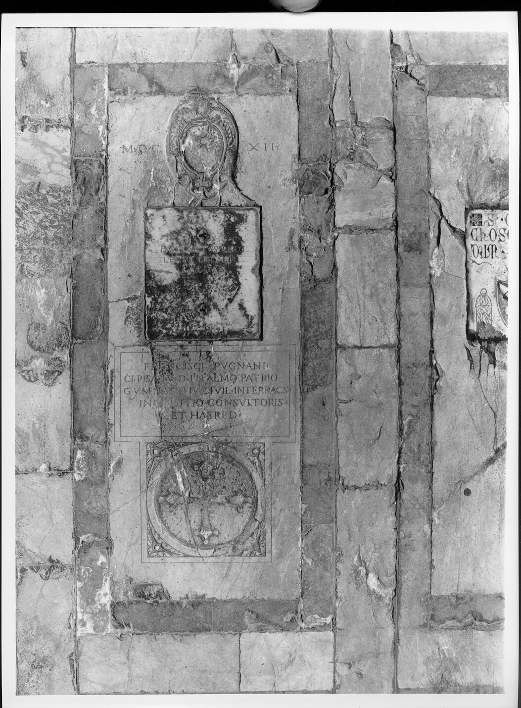 Francesco Pugnano, giudice (lastra tombale) - bottega pisana (sec. XVII)