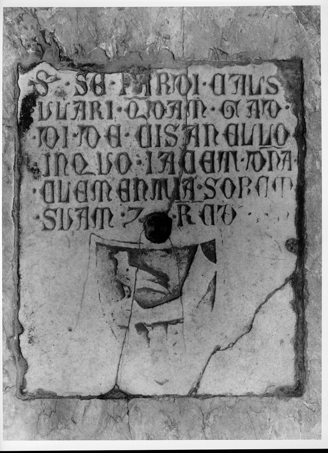 Pardo di Gaddo da Cisanello, calzolaio (lastra tombale) - bottega pisana (seconda metà sec. XIV)