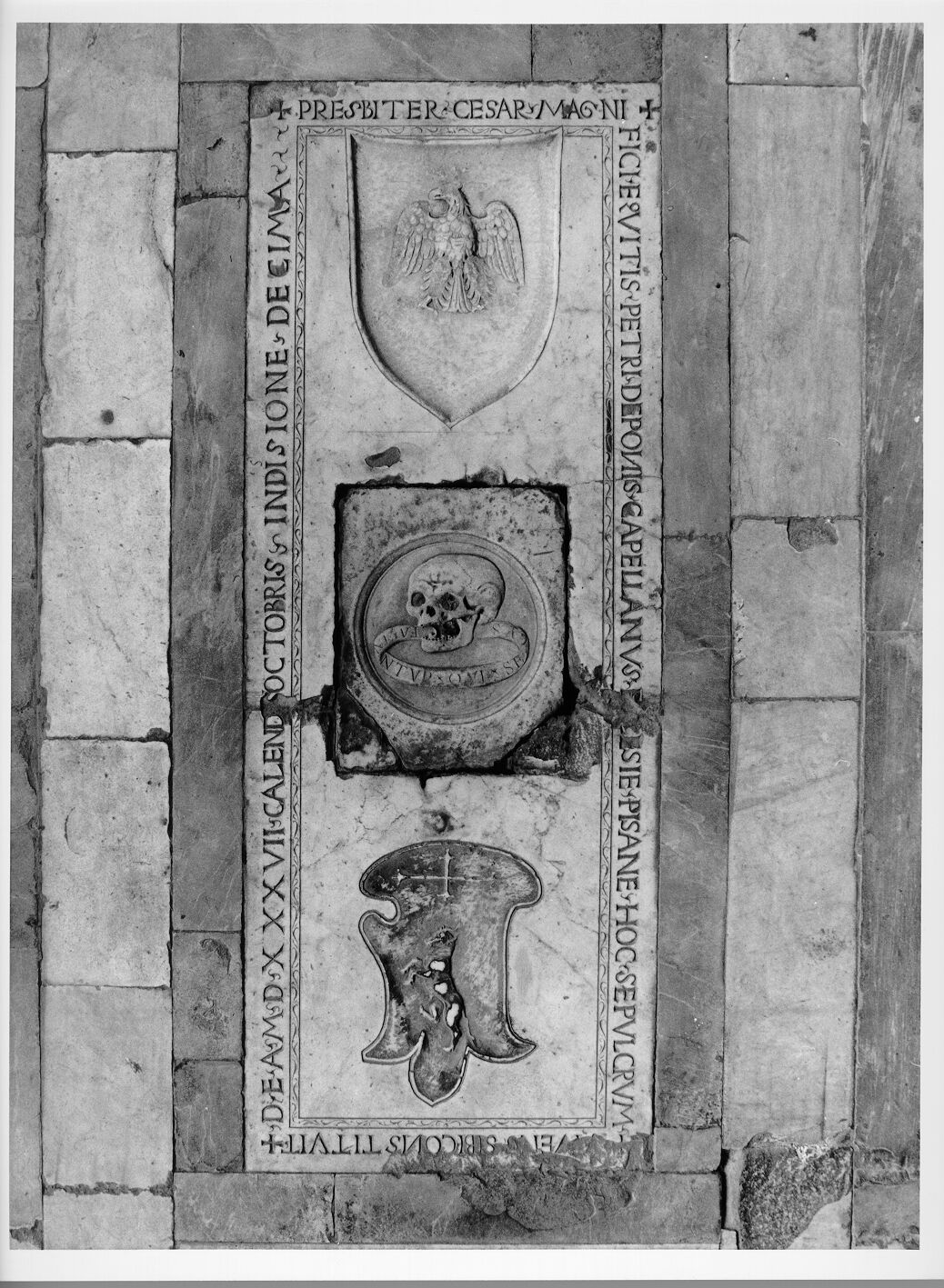 Cesare di Pietro de Ponis (lastra tombale) - bottega pisana (sec. XVI)