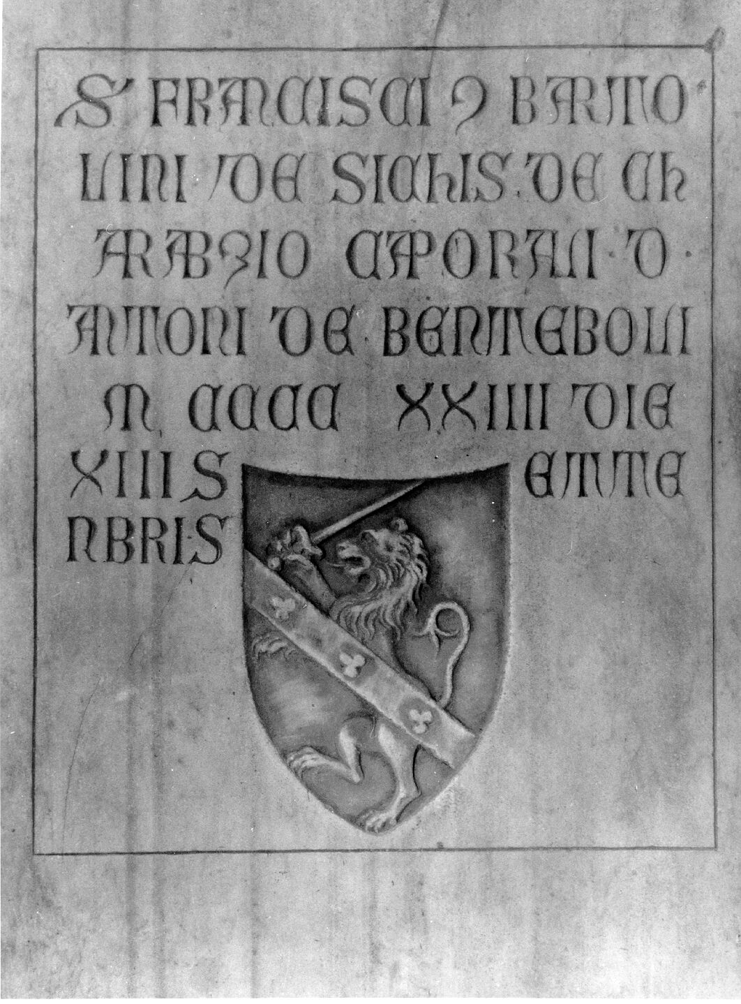 Francesco di Bartolino de Sicchi (lastra tombale) di Pippo di Giovanni di Gante (sec. XV)