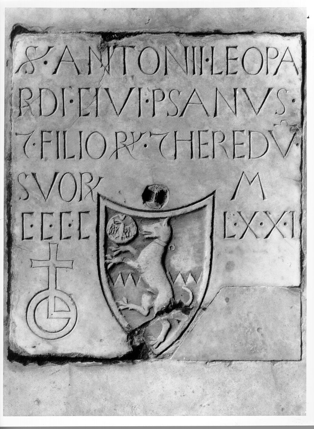 Antonio Leopardi (lastra tombale) - bottega pisana (sec. XV)