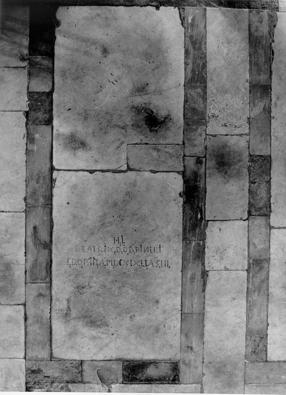 Beatrice Pinelli (lastra tombale) - bottega pisana (sec. XVII)