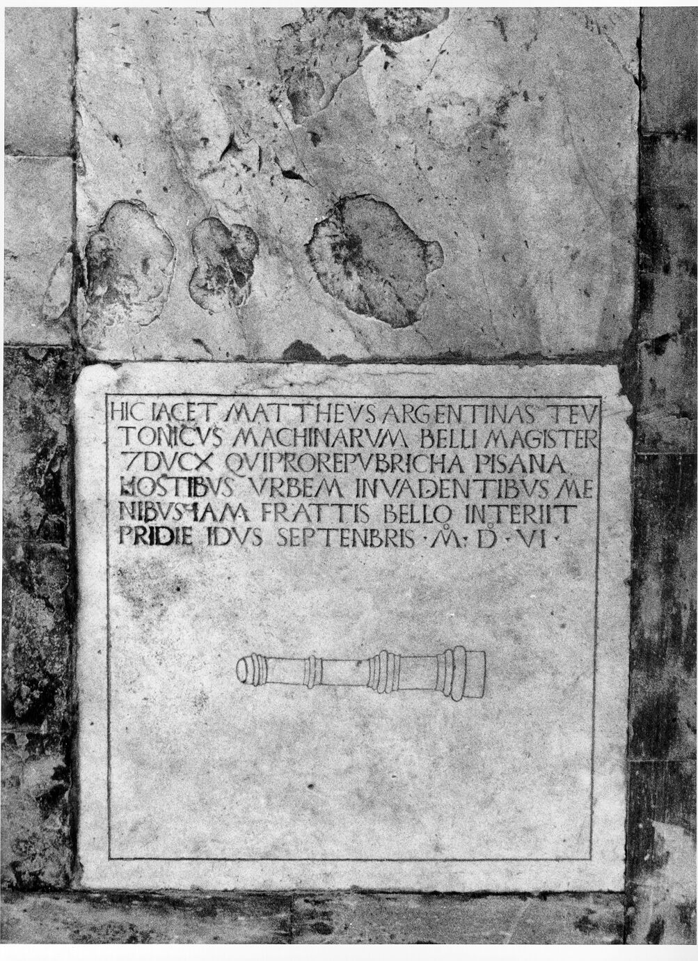 Matteo Argentina (lastra tombale) - bottega pisana (sec. XVI)