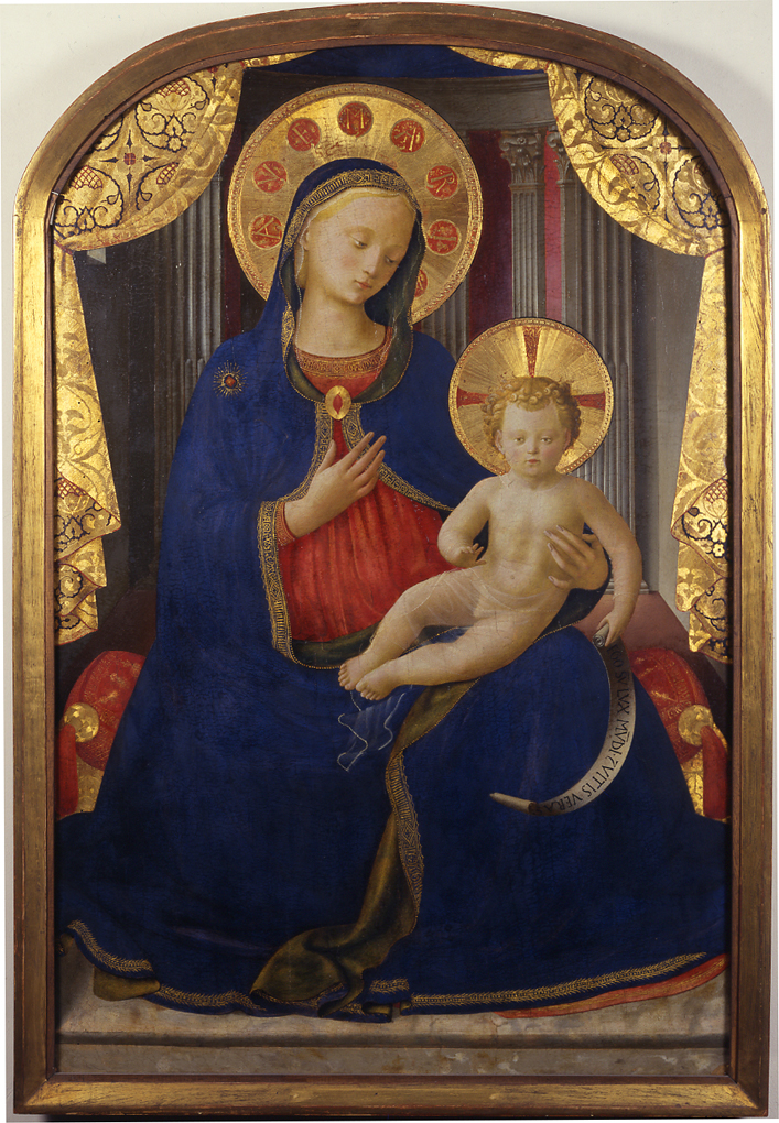 Madonna con Bambino (dipinto, opera isolata) di Giovanni da Fiesole detto Beato Angelico (metà sec. XV)