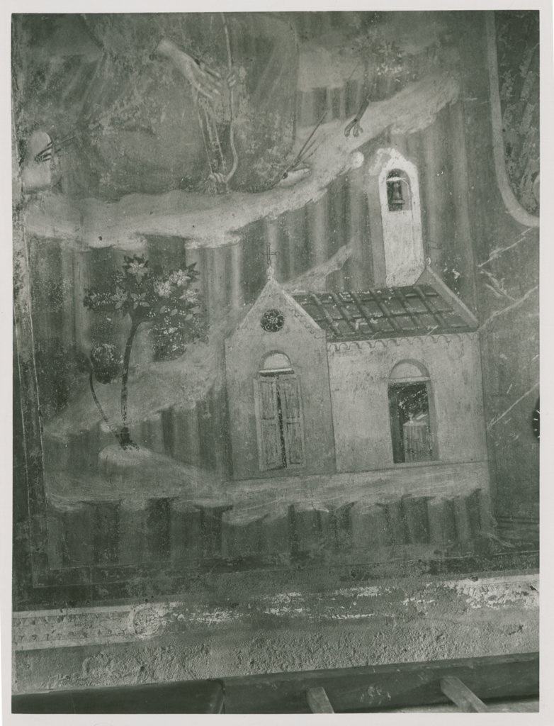 Storie della vita di San Francesco - Pitture murali (positivo) di Francesco da Rimini, anonimo (XX)