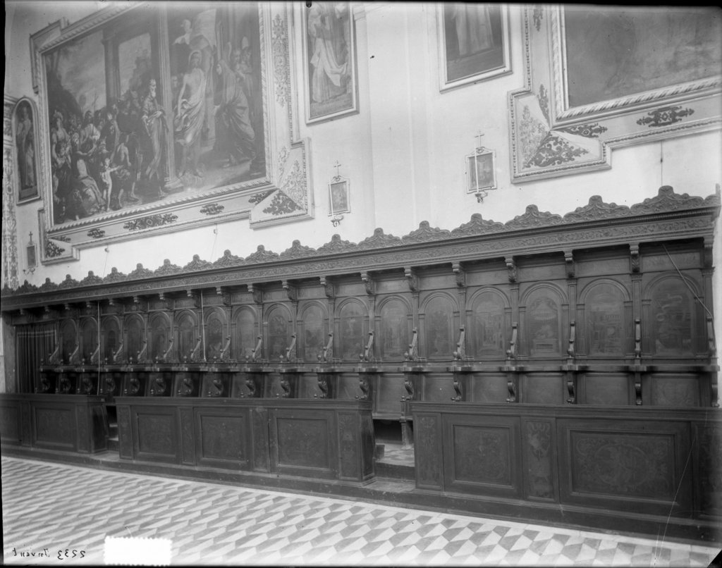 Bologna - Chiese - Cori lignei (negativo) di anonimo (secondo quarto XX)