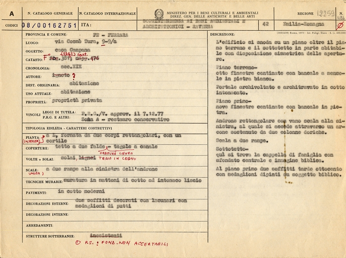Casa Campana (casa d'abitazione) - Ferrara (FE) 