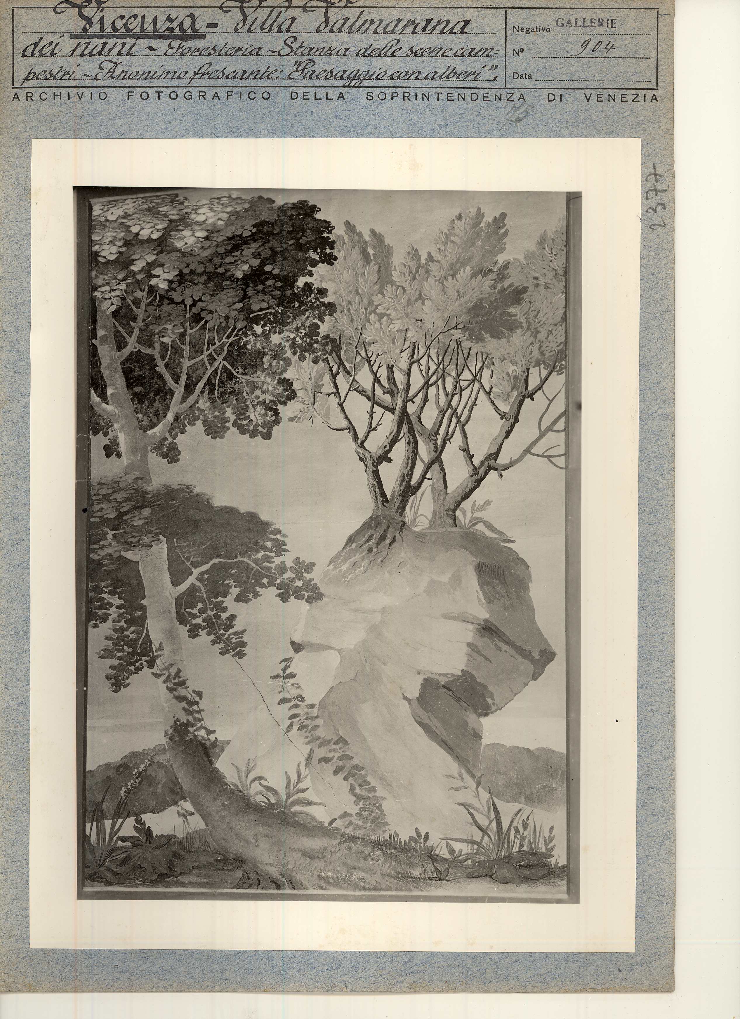 Vicenza. Villa Valmarana ai Nani. Foresteria. Stanza delle scene campestri. Paesaggio (positivo) di Soprintendenza ai Monumenti (prima metà XX)