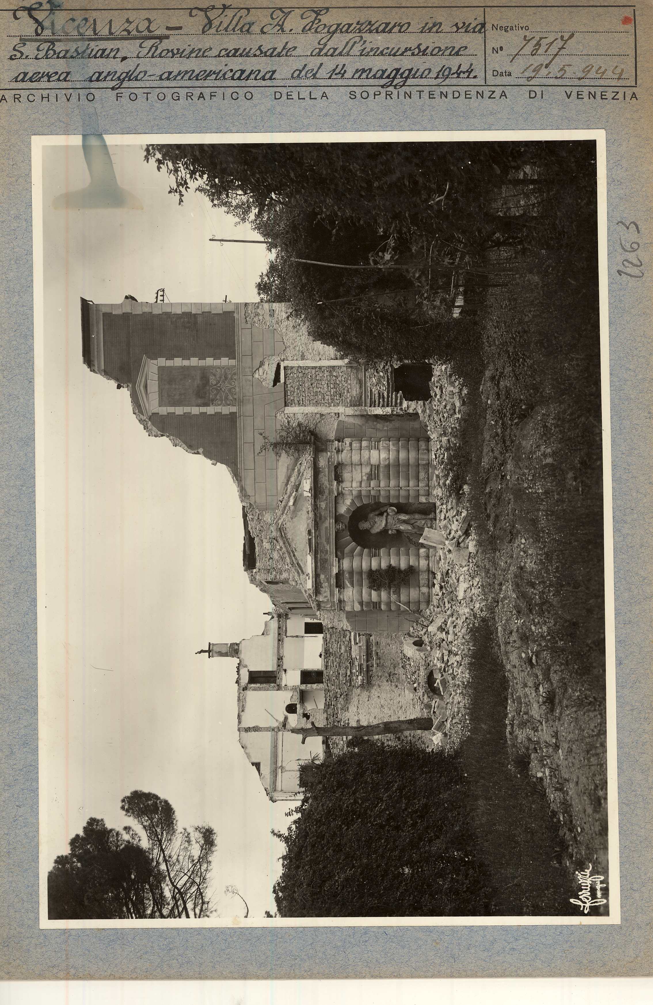 Vicenza. Villa Fogazzaro a San Bastian (positivo) di Soprintendenza ai Monumenti (prima metà XX)