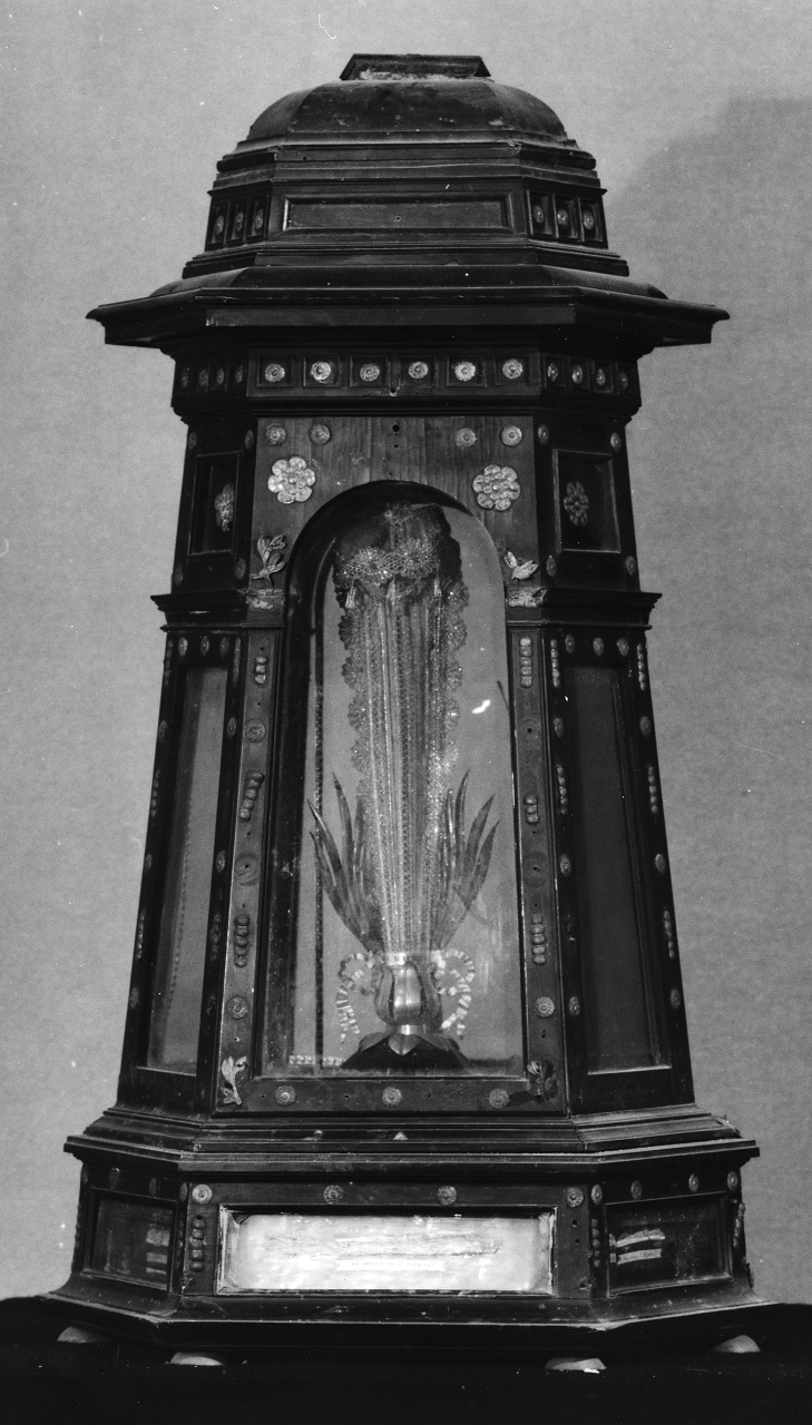 reliquiario a teca, opera isolata - bottega mantovana (sec. XVII)