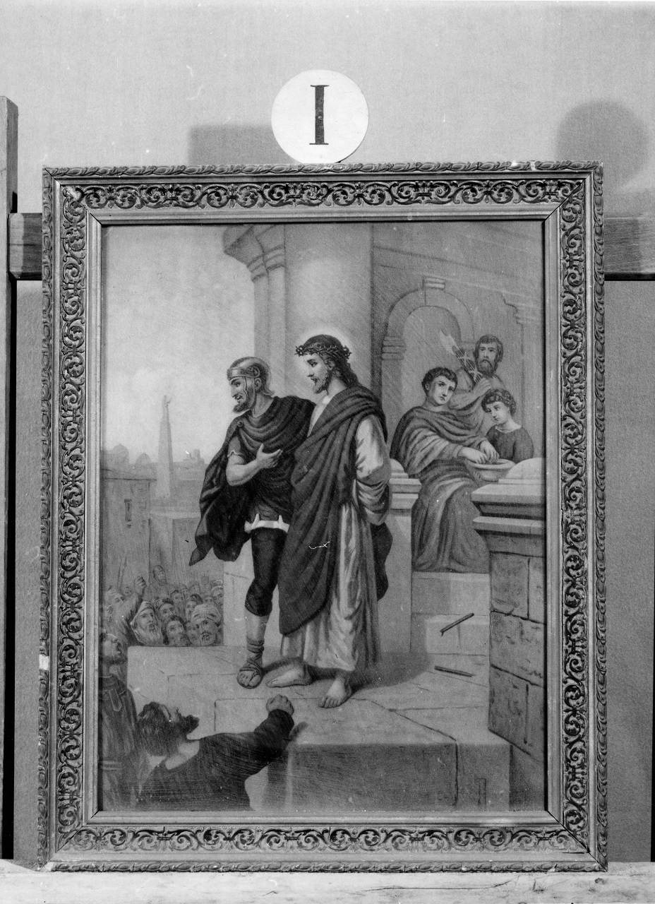 Stazioni della Via Crucis (oleografia, serie) di Leiber Otto Ferdinand (sec. XX)