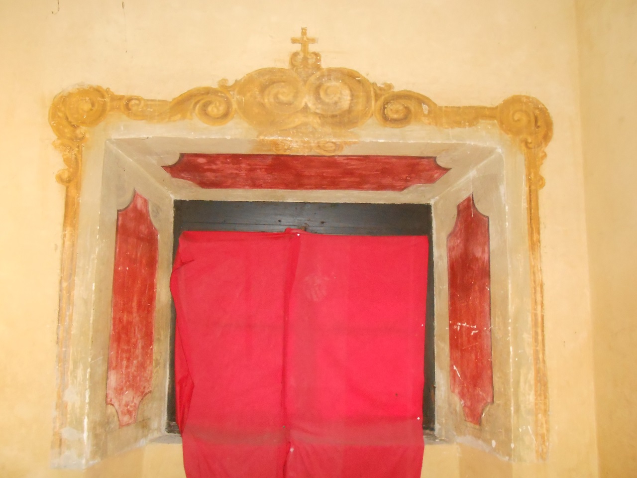 Cornice e croce (dipinto, opera isolata) - ambito mantovano (sec. XIX)