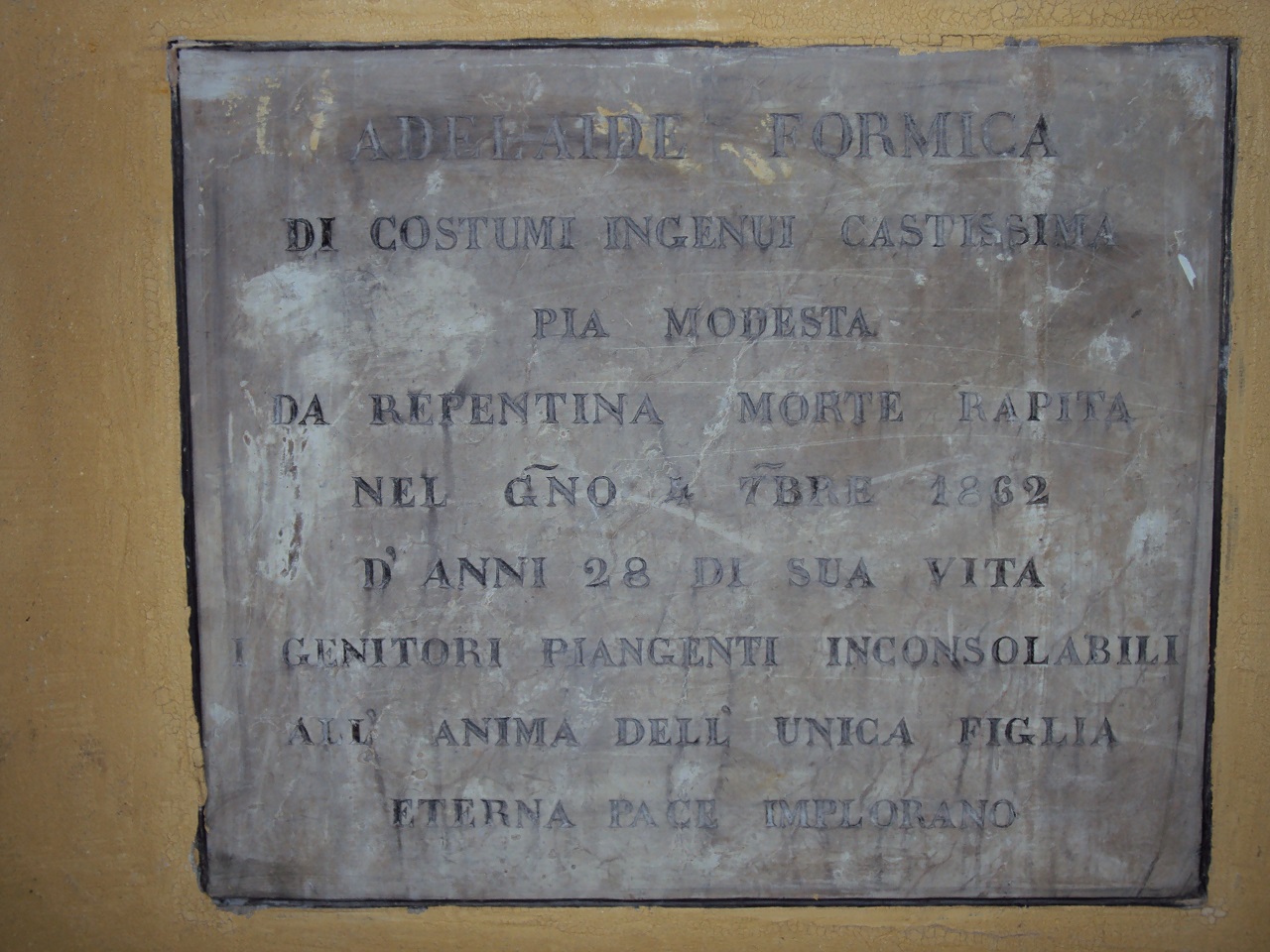 lapide commemorativa, opera isolata - bottega mantovana (sec. XIX)