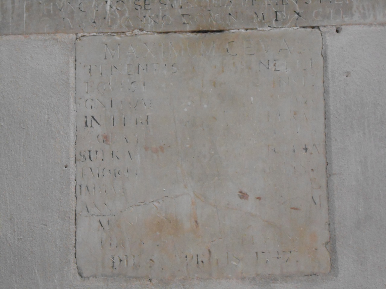 lapide, opera isolata - bottega mantovana (sec. XVIII)