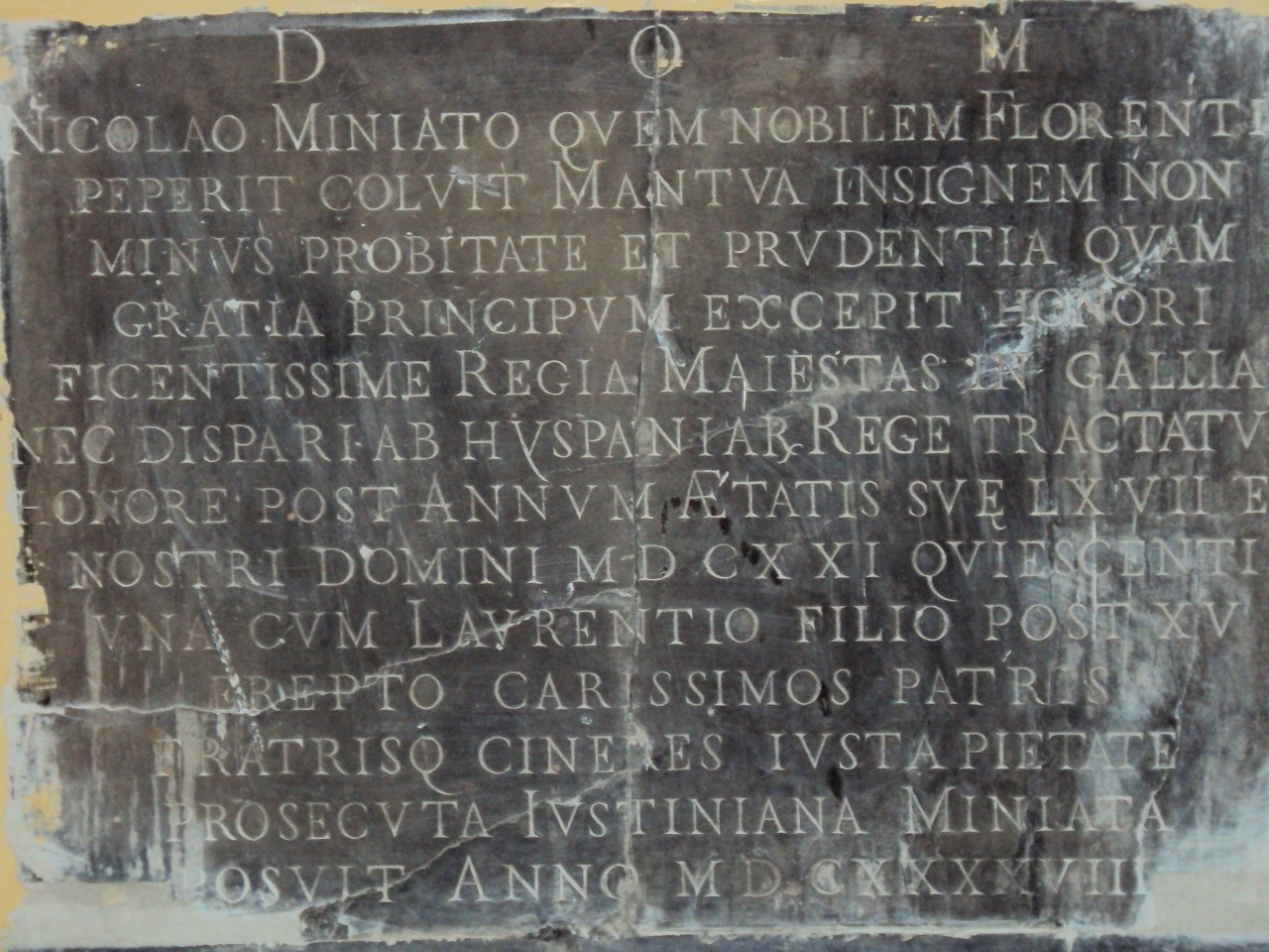 lapide commemorativa, opera isolata - bottega mantovana (sec. XVII)