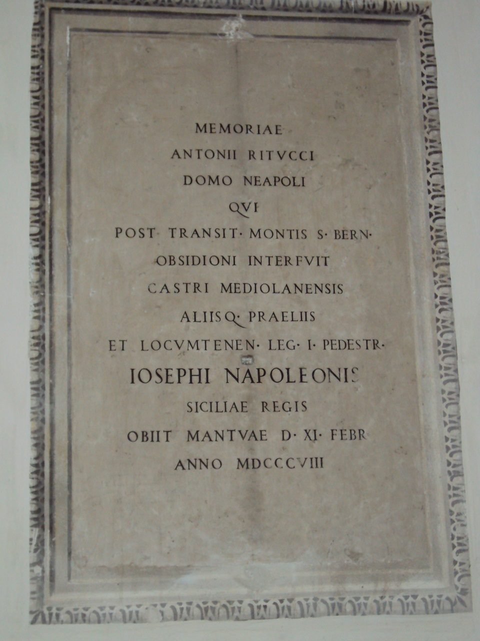 lapide, opera isolata - bottega mantovana (sec. XIX)