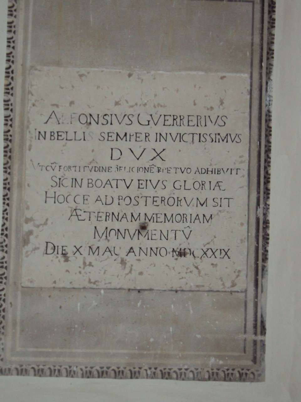 lapide, opera isolata - bottega mantovana (sec. XVII)