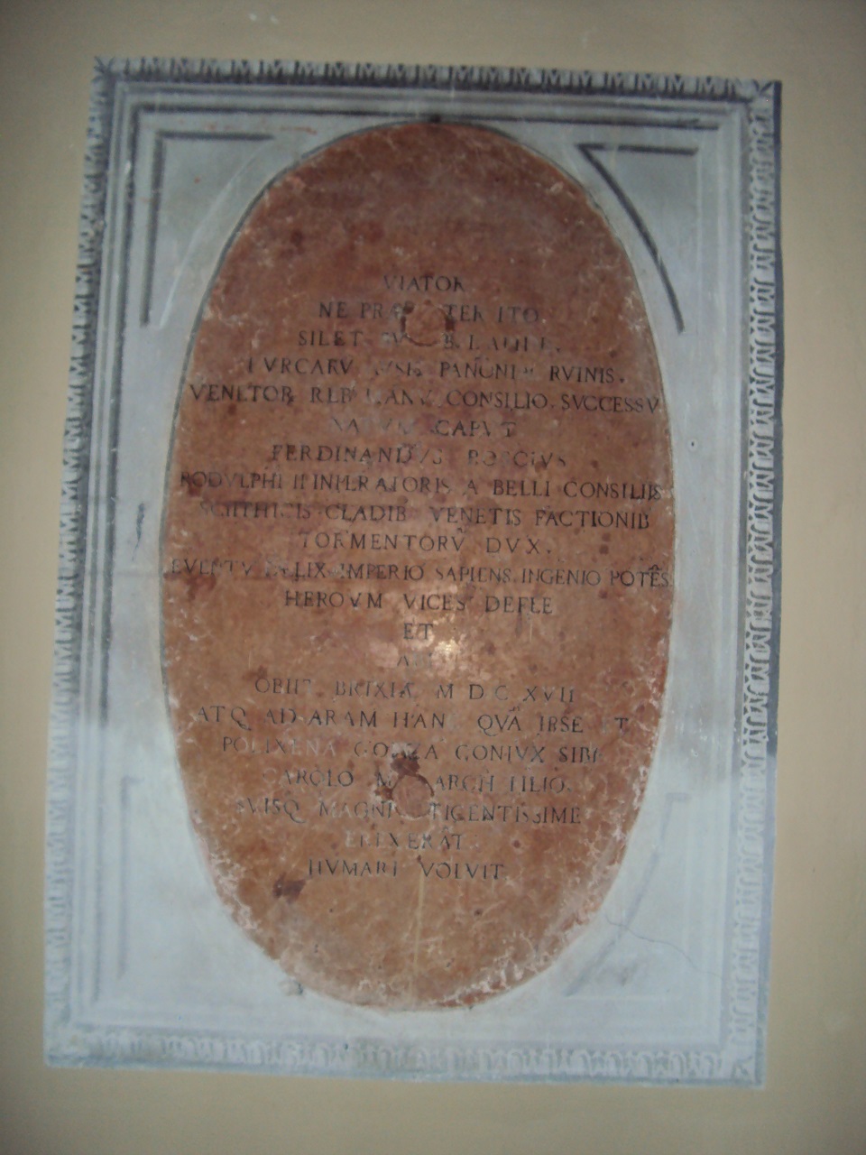 lapide - bottega mantovana (primo quarto sec. XVII)