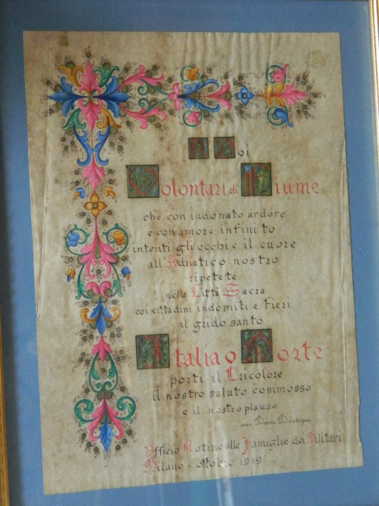 diploma, opera isolata - ambito italiano (XX)