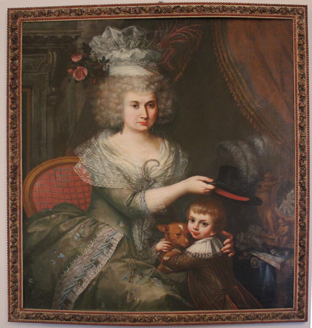 Ritratto di Teresa Malaspina Giusti con il figlio Carlo (dipinto) di Ugolini Agostino Gaetano - ambito veronese (sec. XVIII)
