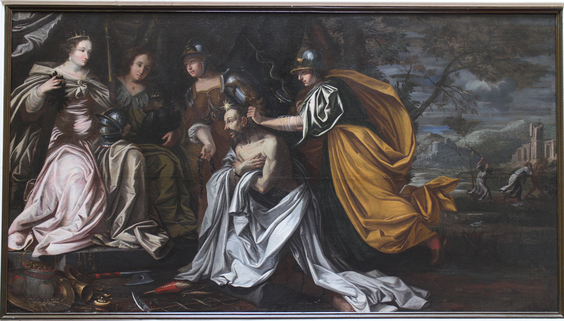 Scena allegorica (dipinto) - ambito Italia settentrionale (prima metà sec. XVII)