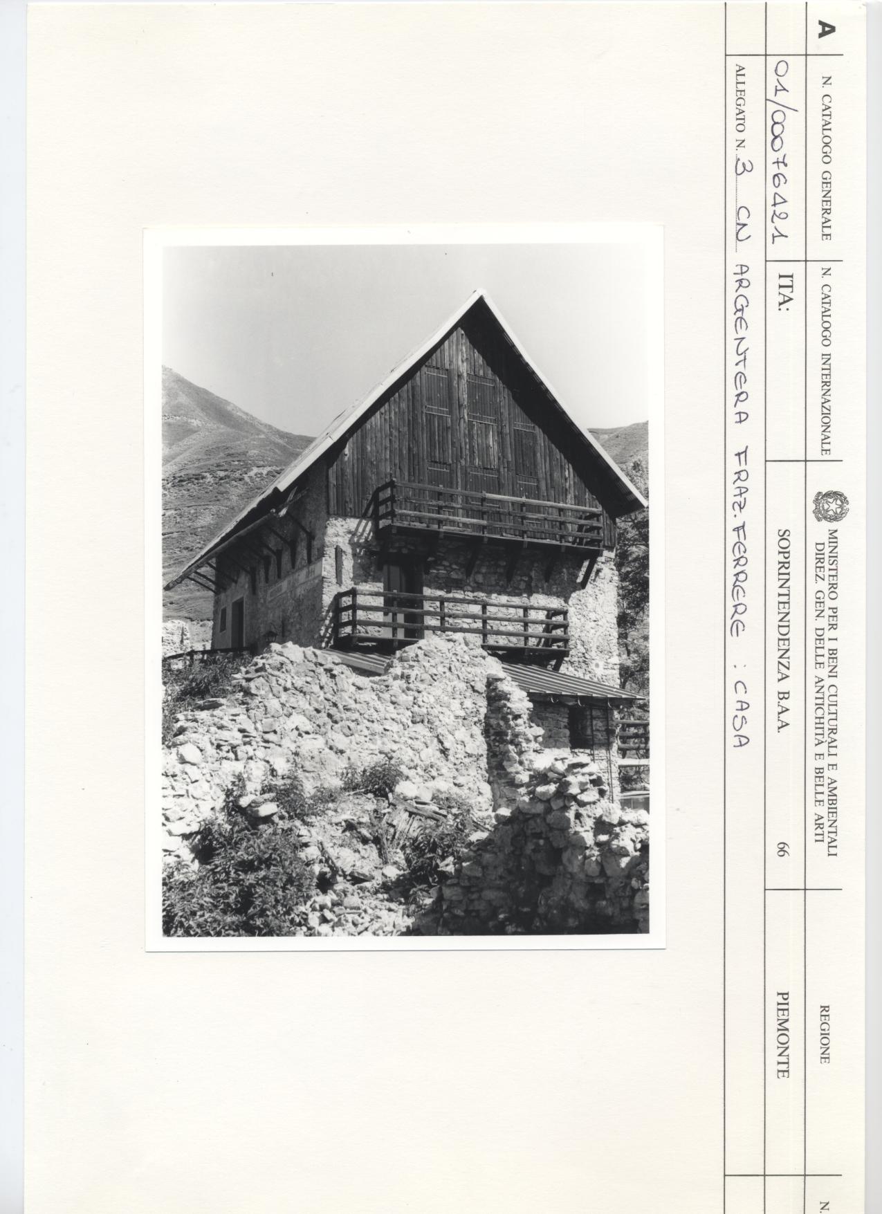 case - ARGENTERA (CN)  (XVIII, secondo quarto)