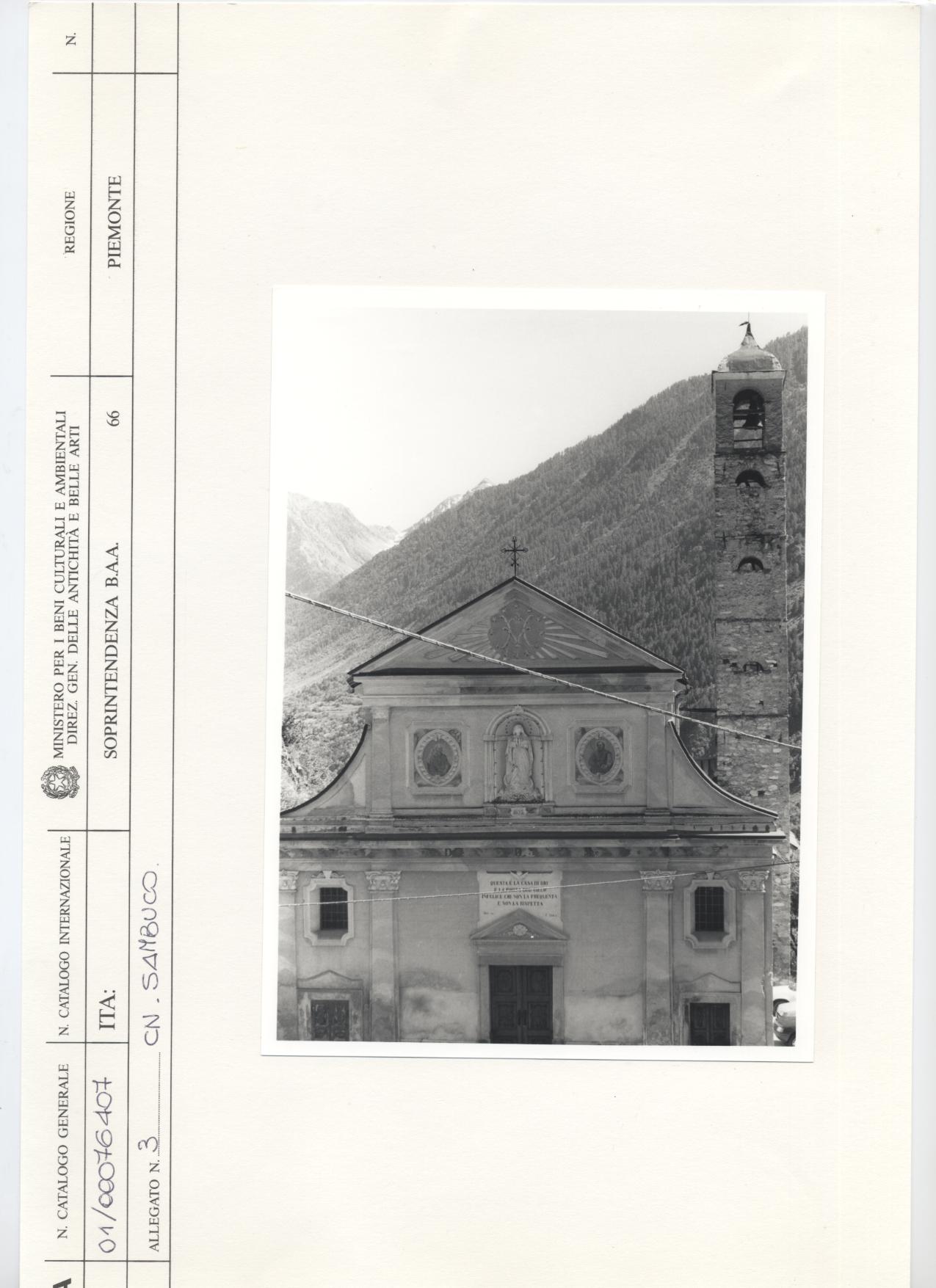 SS. Giuliano e Sebastiano (chiesa, parrocchiale) - SAMBUCO (CN)  (XVIII, secondo quarto)