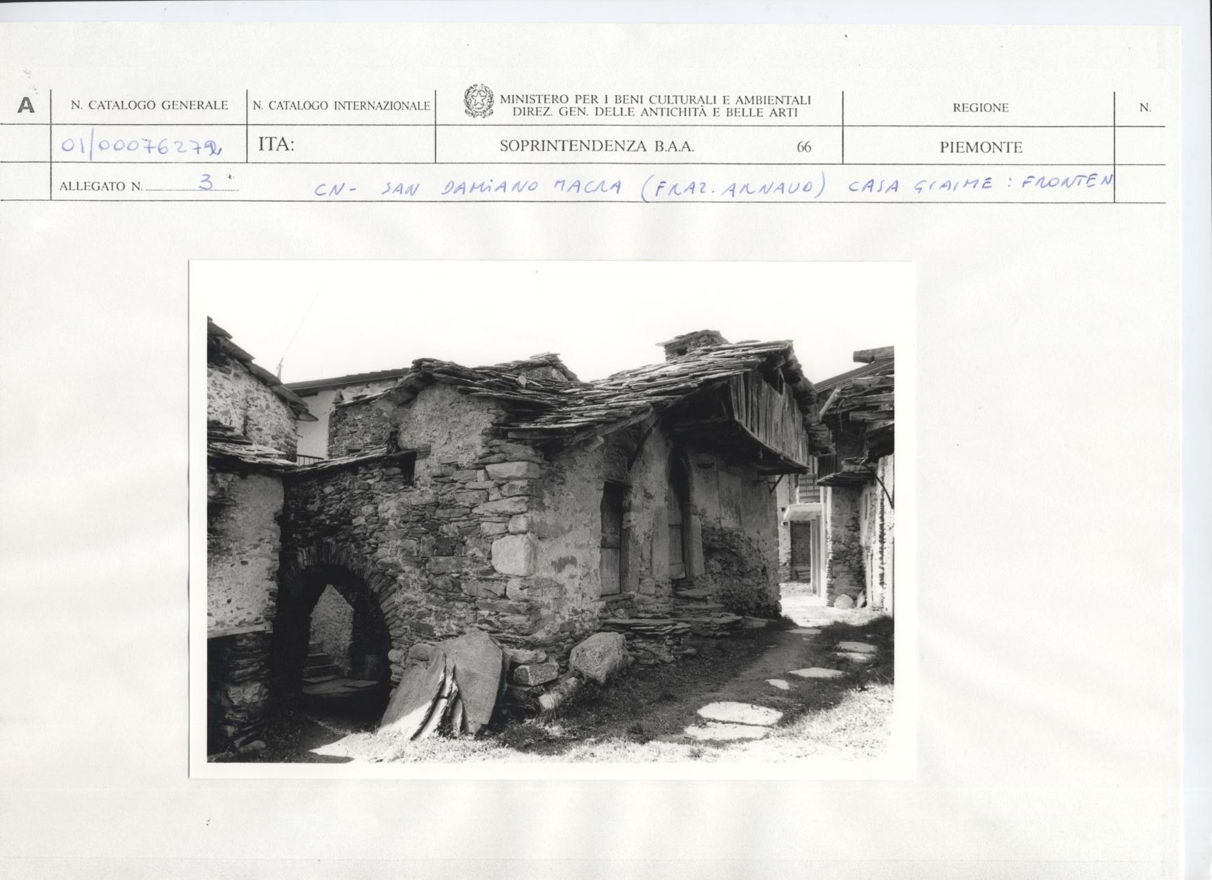 casa, rurale - SAN DAMIANO MACRA (CN)  (XVI)