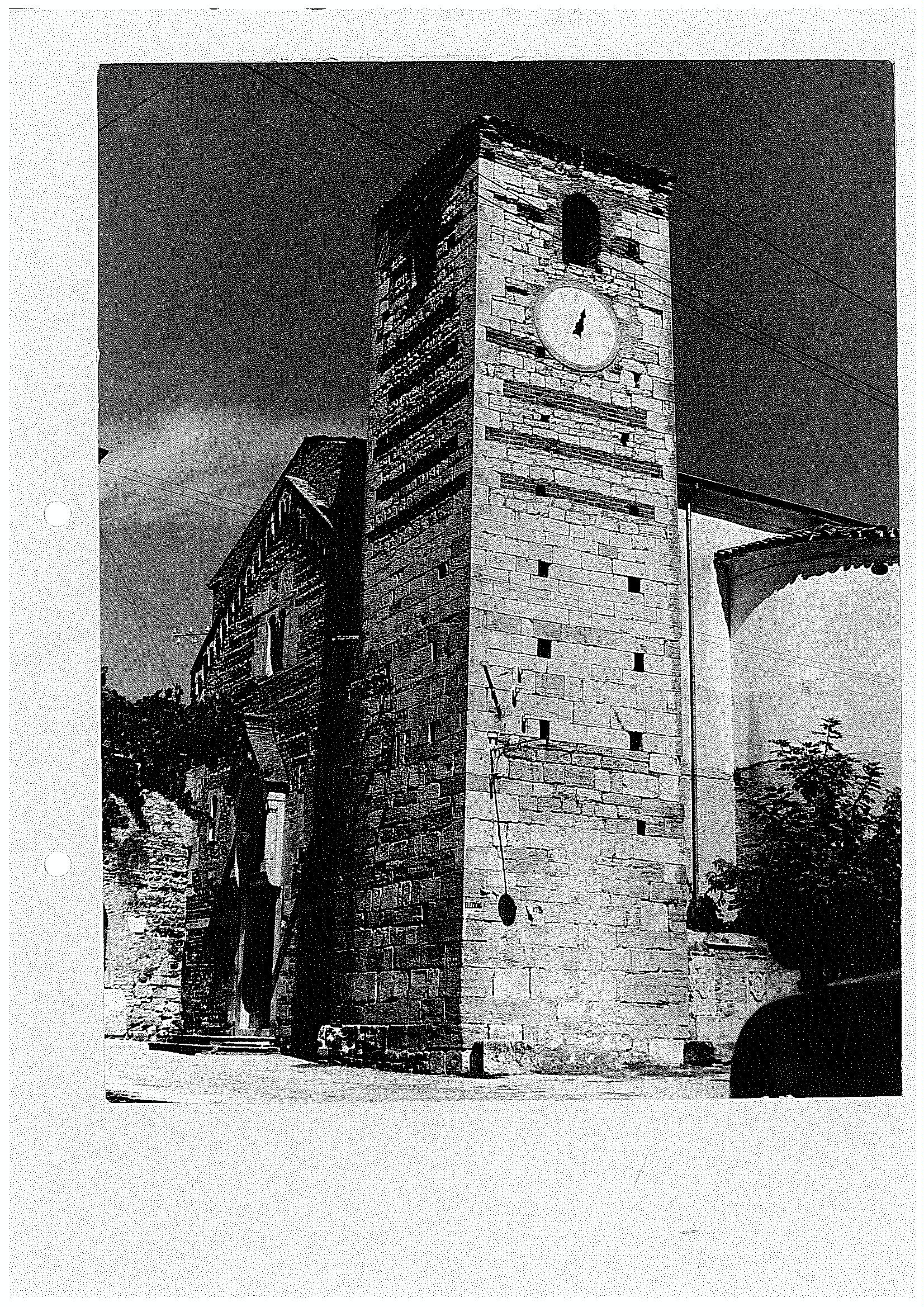 Chiesa e campanile di Cisano (positivo) di Foto Pellati (terzo quarto XX)