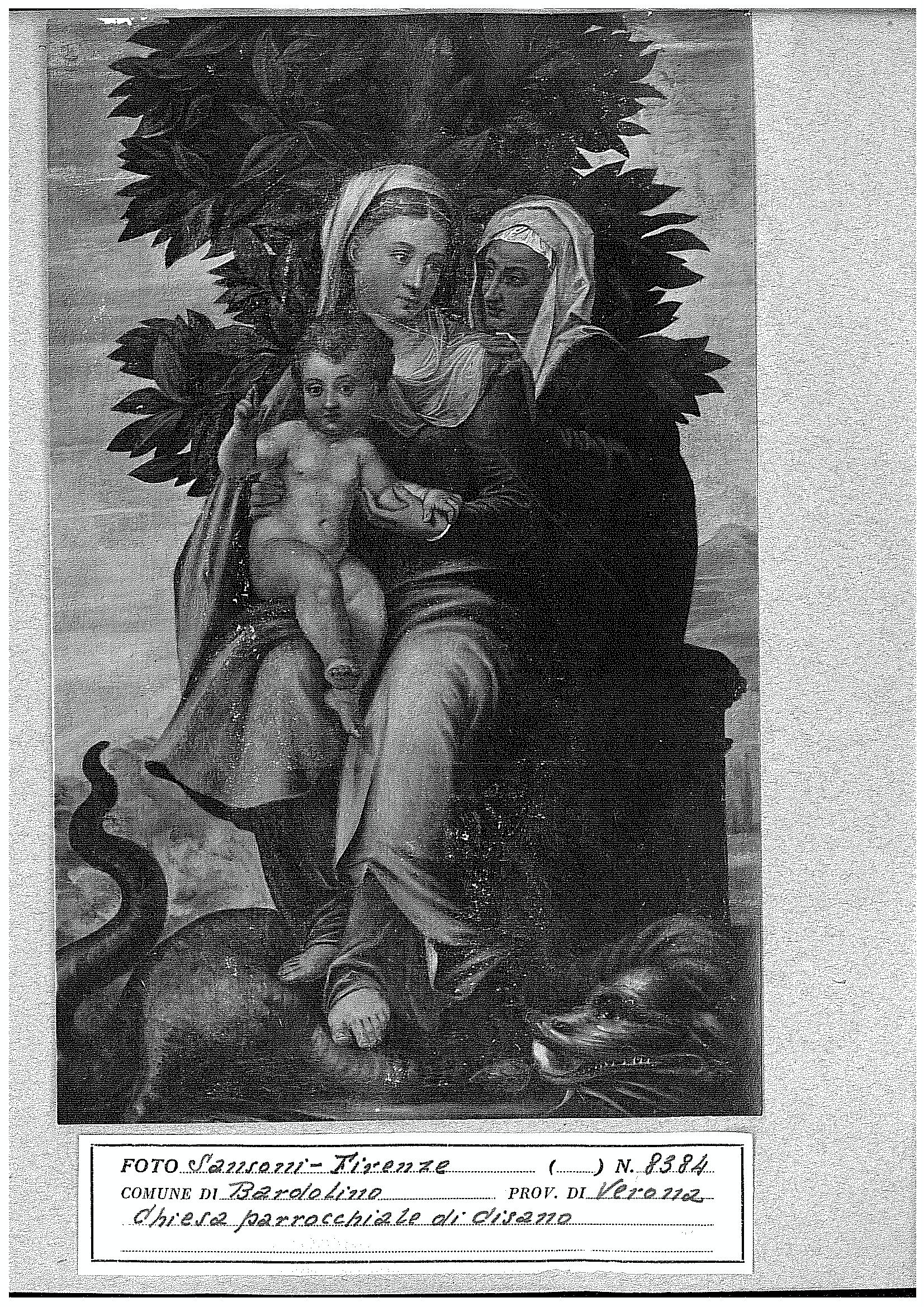 Madonna con S.Anna e Bambino (positivo) di Mario Sansoni (prima metà XX)