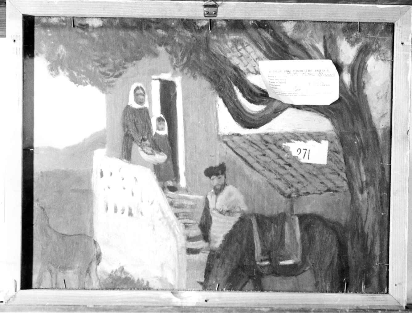 Casa di campagna, casa (dipinto) di Manca (sec. XX)