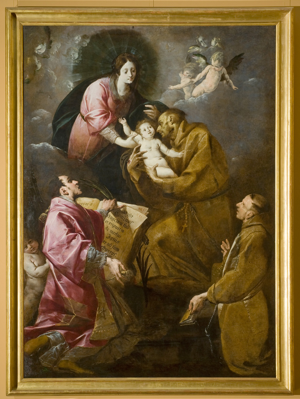Madonna con Bambino, San Francesco d'Assisi, San Lorenzo e un frate (dipinto, opera isolata) di Crespi Giovanni Battista detto Cerano (prima metà sec. XVII)