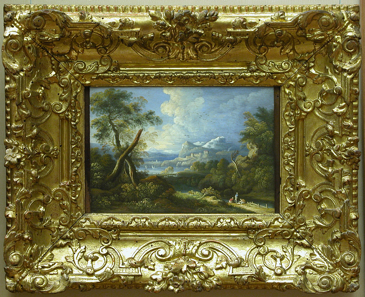 paesaggio con alberi (dipinto, opera isolata) di Pasero Stefano (sec. XVII)
