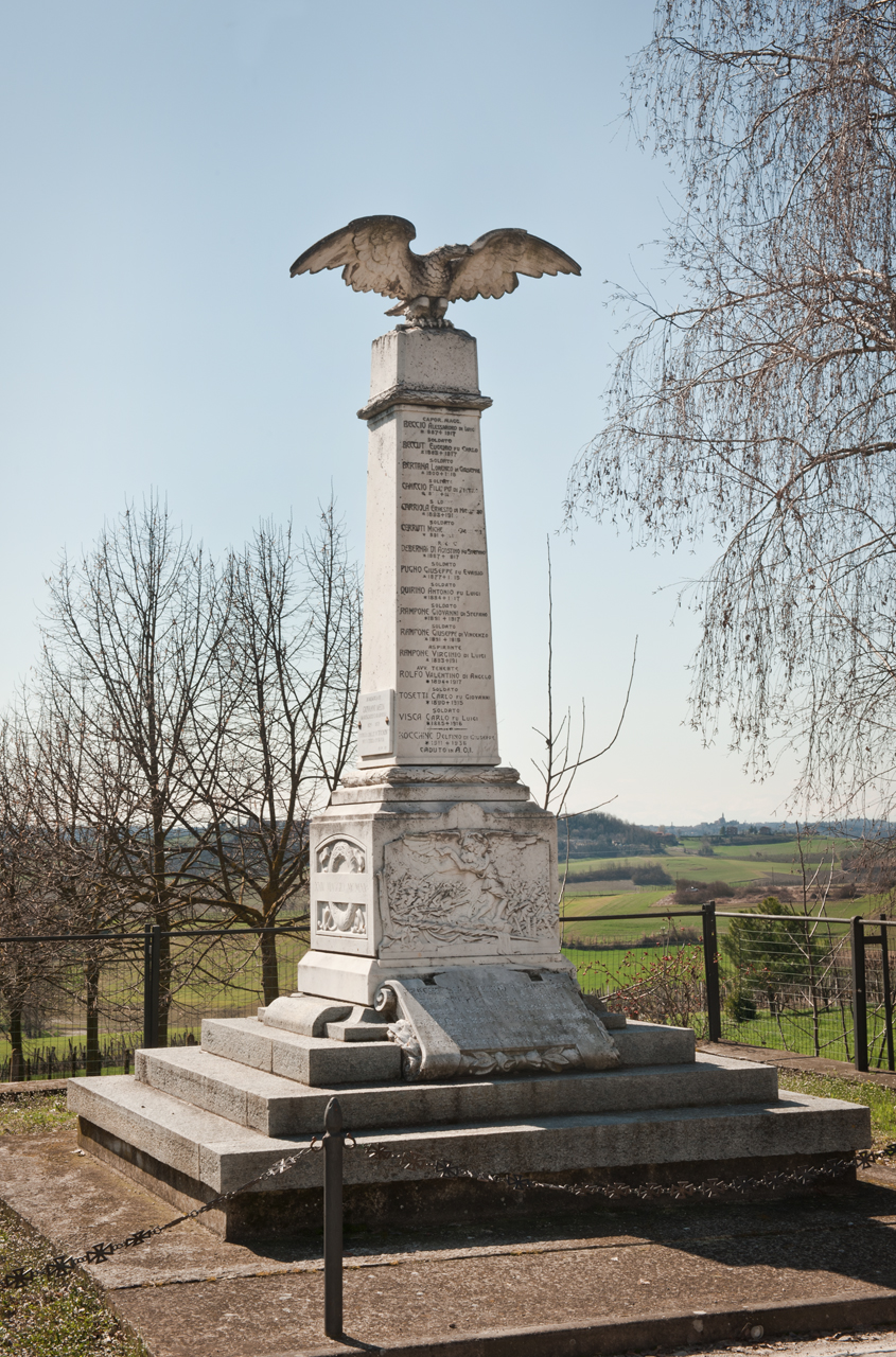 allegoria della Vittoria come aquila (monumento ai caduti - ad obelisco) di Borello Giovanni (primo quarto sec. XX)