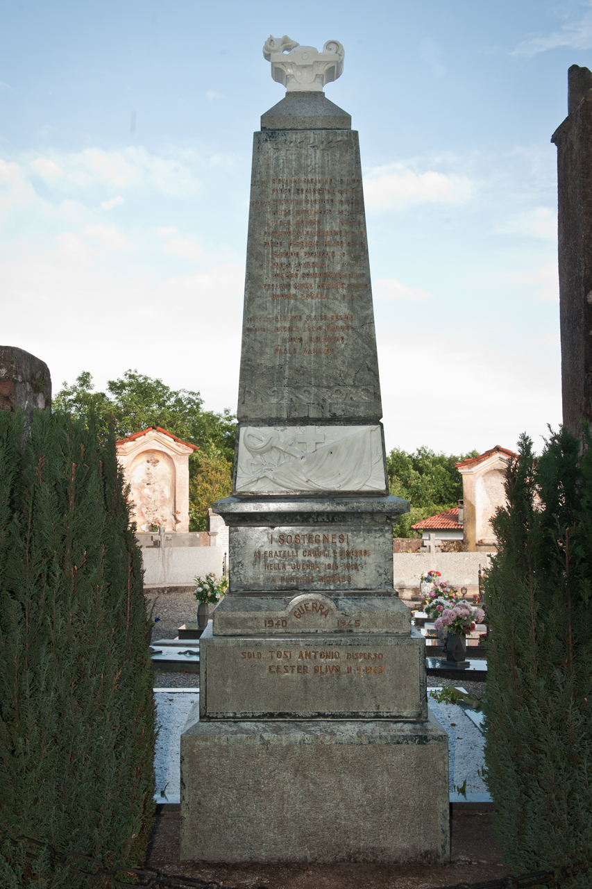 soggetto assente (monumento ai caduti - ad obelisco) - ambito piemontese (primo quarto, metà sec. XX, sec. XX)