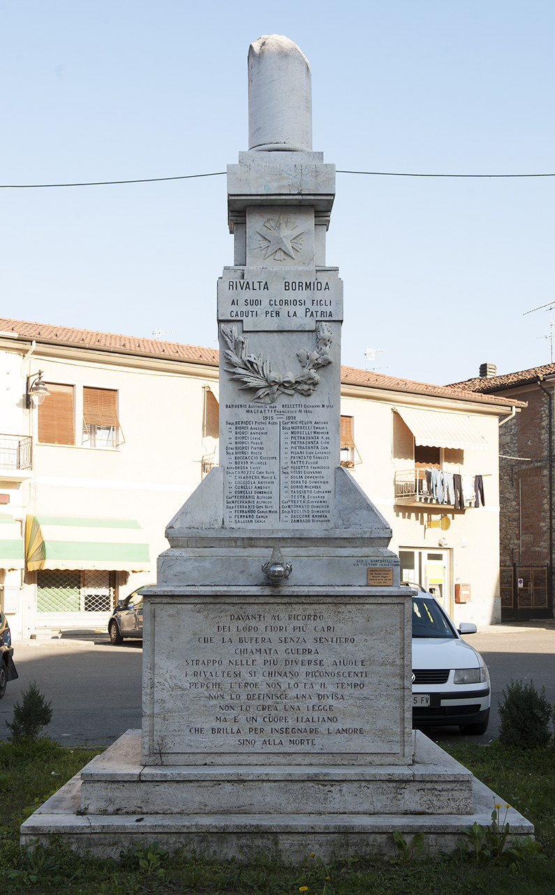 soggetto assente (monumento ai caduti - a colonna spezzata) di Sartorelli Ditta (primo quarto, metà sec. XX, sec. XX)
