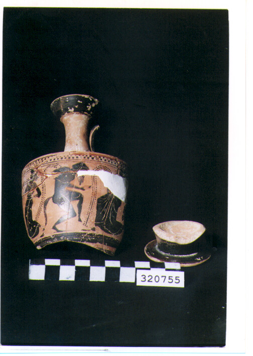 lekythos/ forma parzialmente ricostruibile - gruppo del pittore di Haimon (fine sec. VI a.C)