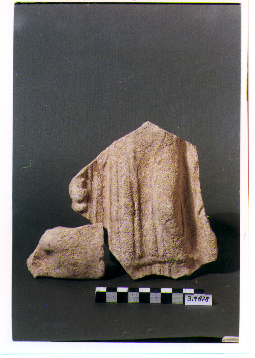 pinax votivo/ frammento - produzione metapontina (inizio sec. IV a.C)