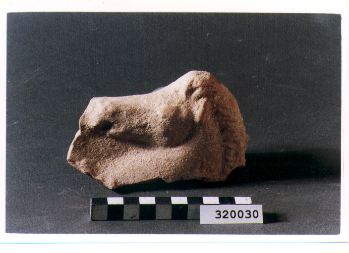 pinax votivo/ frammento - produzione magnogreca (prima metà sec. IV a.C)