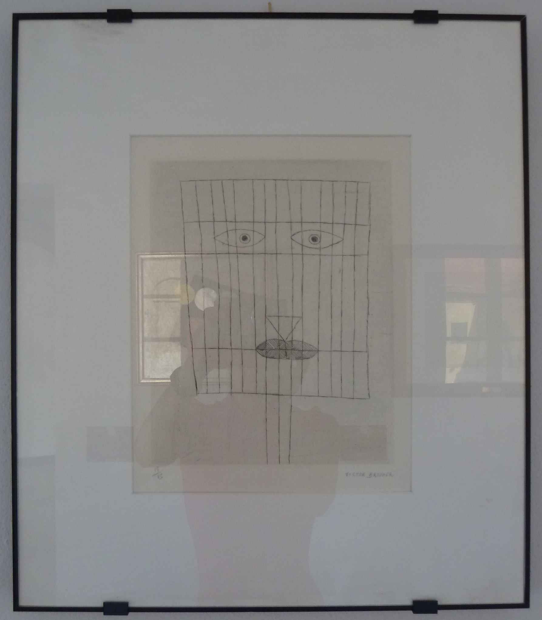 volto umano (stampa, elemento d'insieme) di Brauner Victor (terzo quarto Sec.XX)