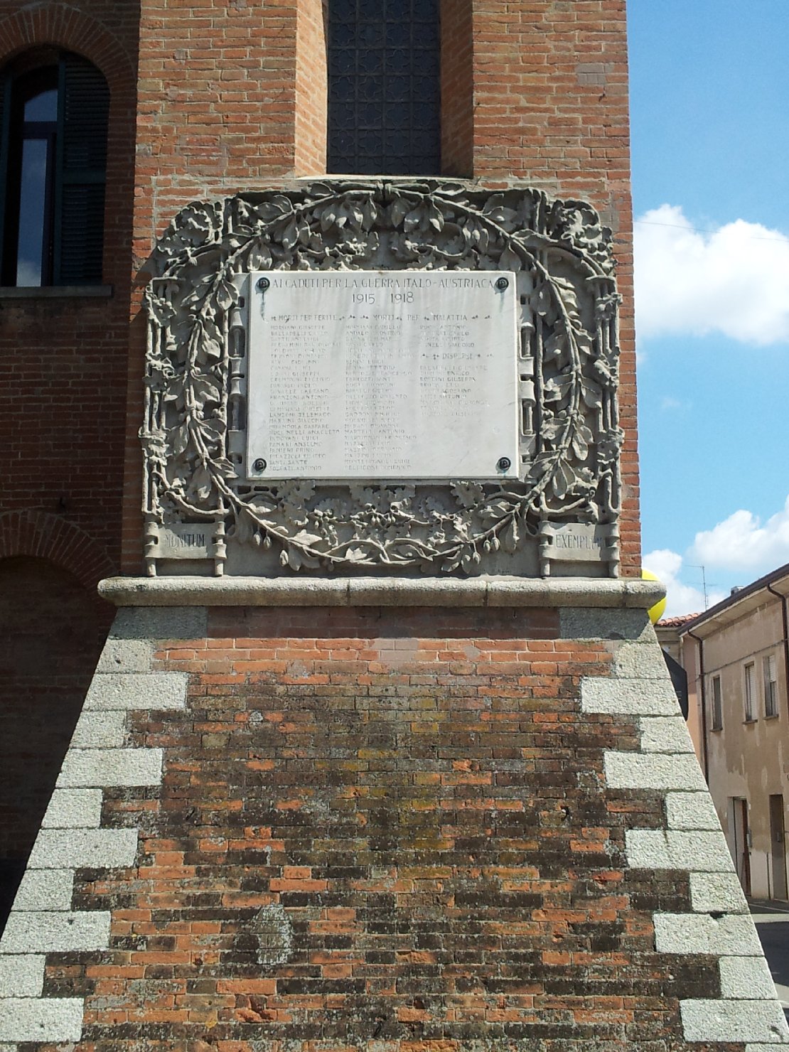 monumento ai caduti - a lapide - ambito bolognese (sec. XX)