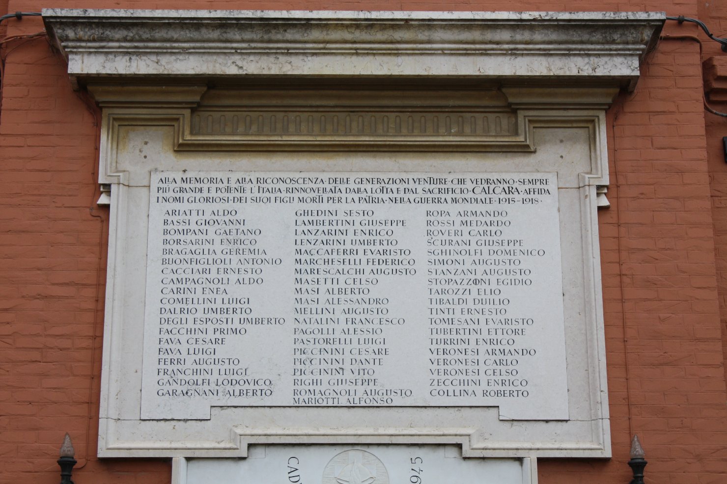 lapide commemorativa ai caduti di Montanari, Alberto (sec. XX)