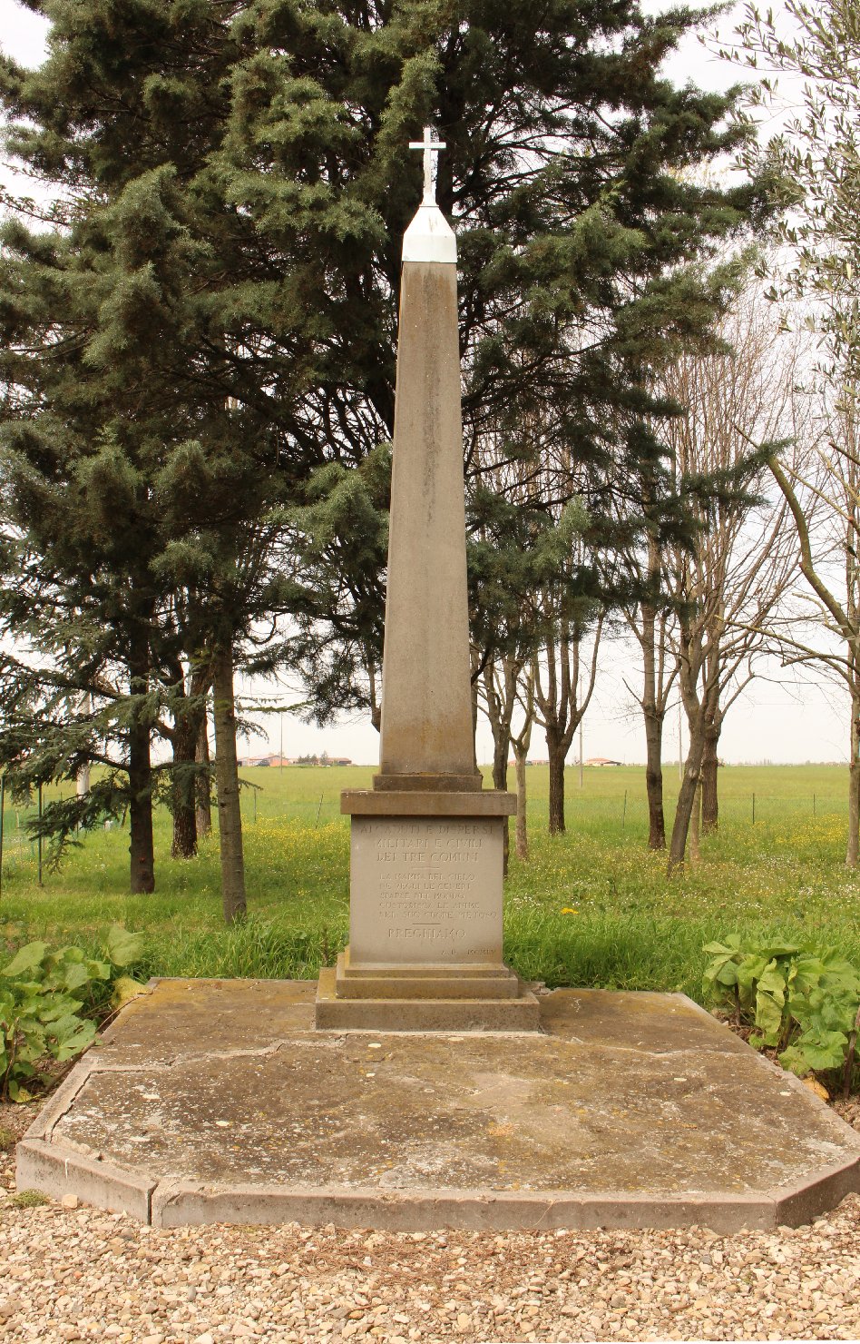 monumento ai caduti - ad obelisco - ambito bolognese (sec. XX)
