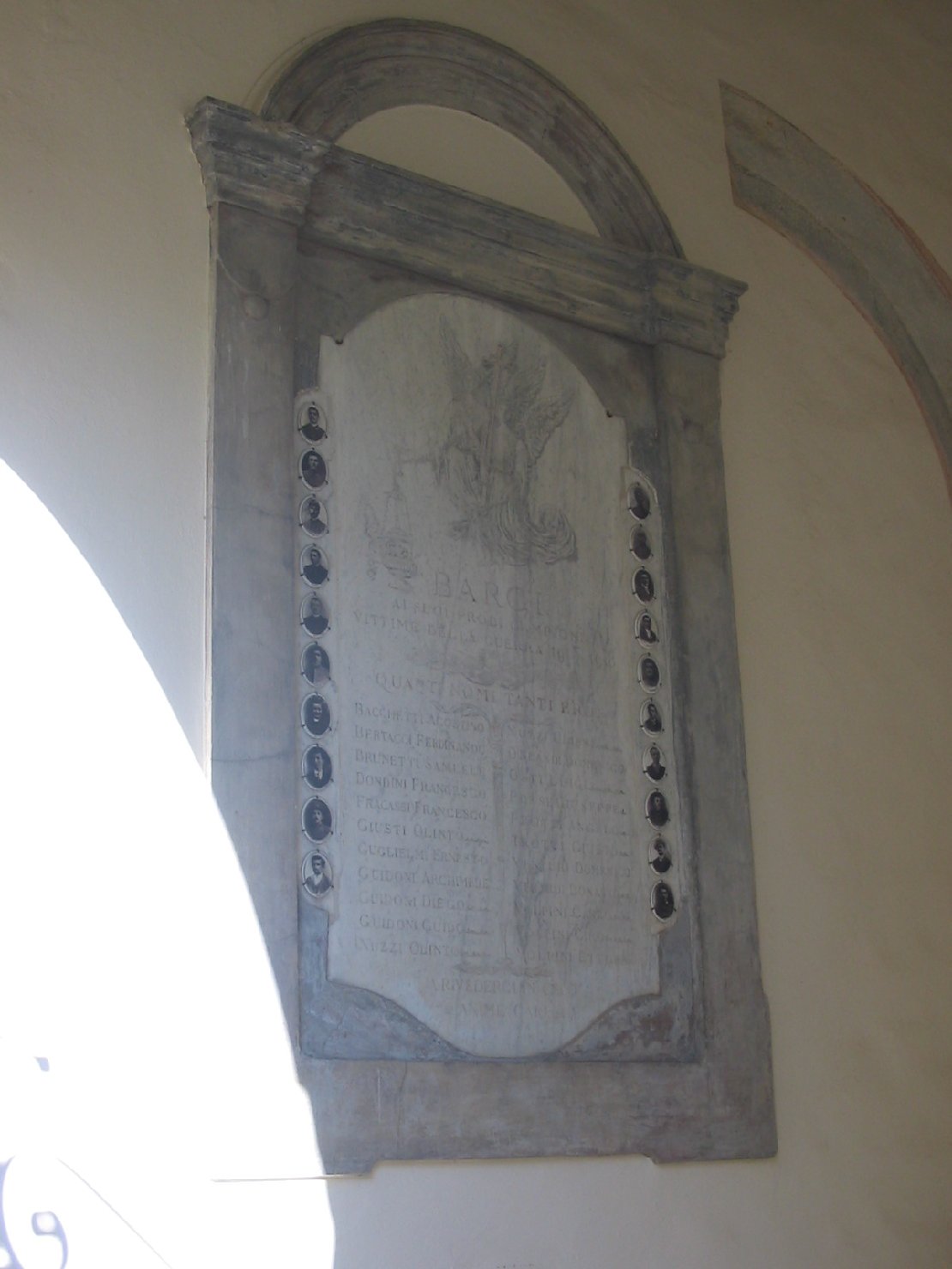 lapide commemorativa ai caduti - ambito bolognese (prima metà sec. XX)