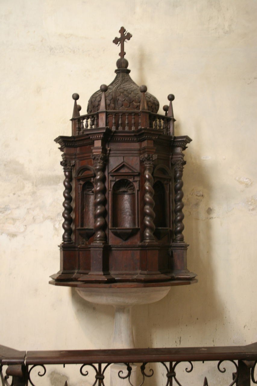 fonte battesimale - a vasca, opera isolata - ambito valsesiano (seconda metà sec. XVII)