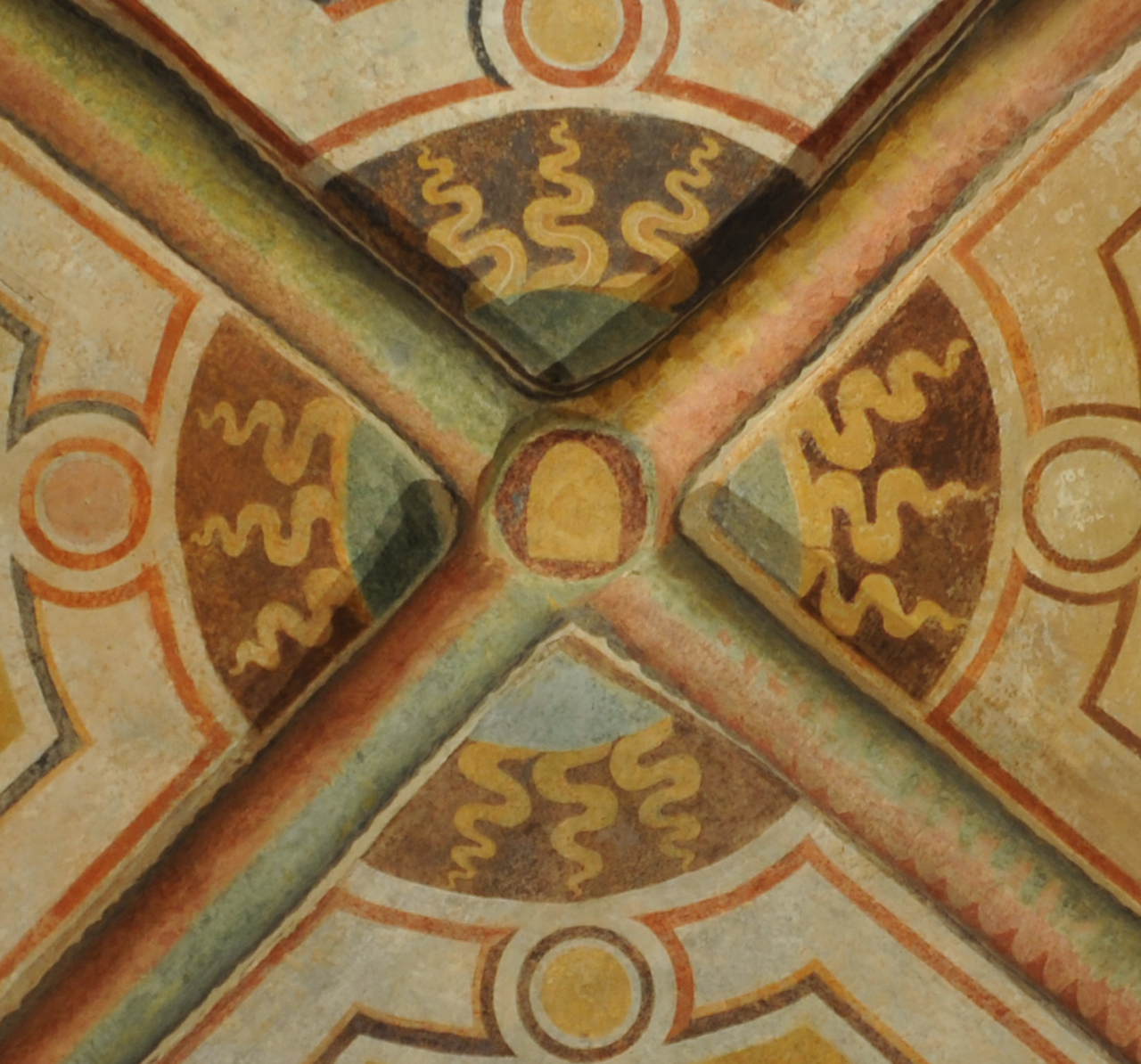 stemma gentilizio (dipinto murale, elemento d'insieme) di Maestro di Borgiallo (attribuito) (ultimo quarto sec. XV)
